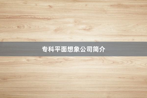 专科平面想象公司简介